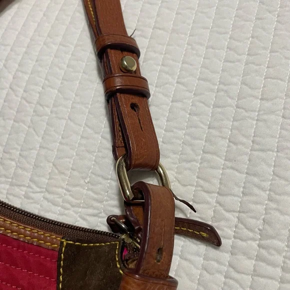 Dooney & Bourke Crimson Shoulder Bag with Brown Strap - Picture 14 of 16